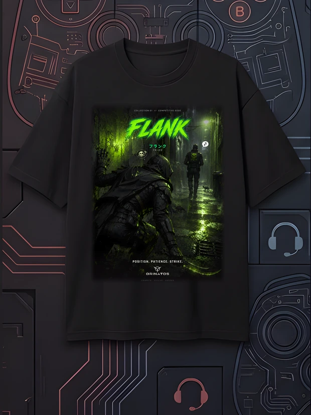 Flank — the shirt laid flat, front