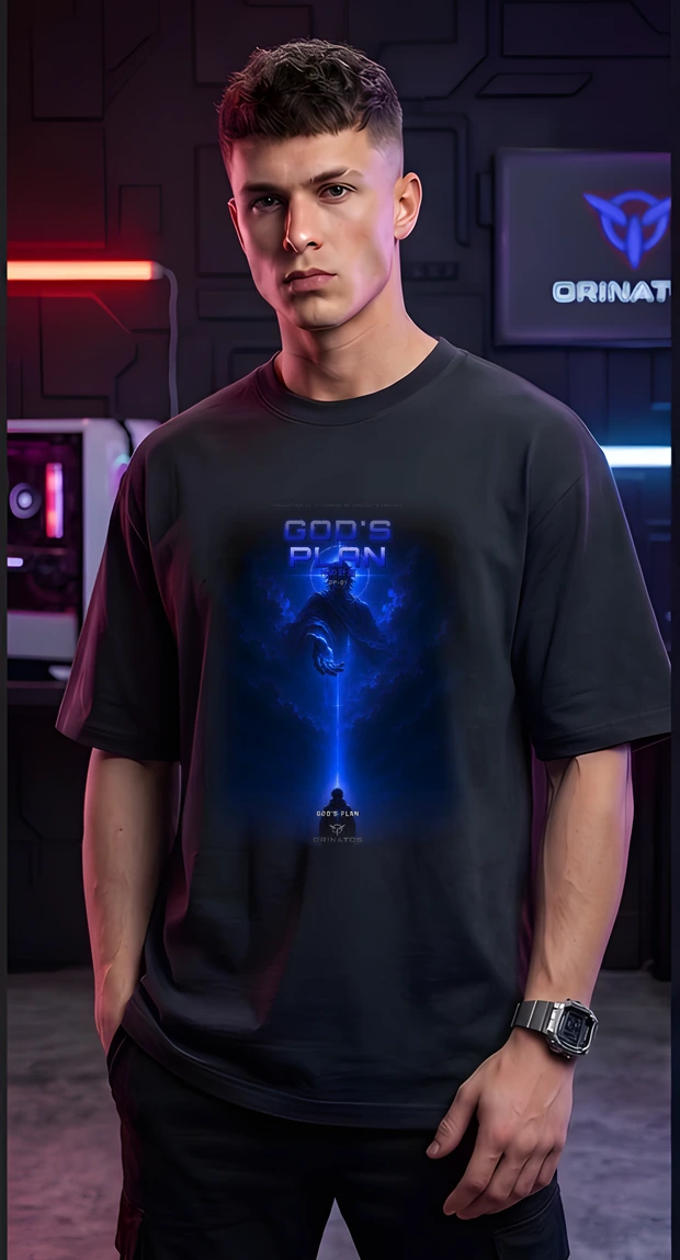 Gods Plan oversized tee, front card